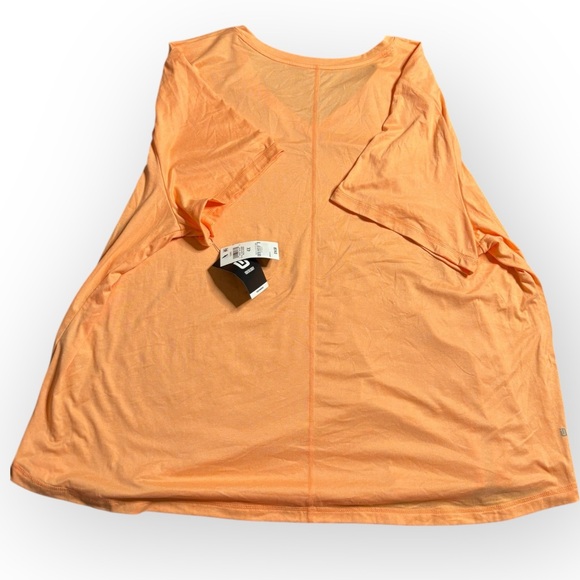 Ideology Women’s V-Neck Tee 4X Orange Short Sleeve NWT - Picture 2 of 3